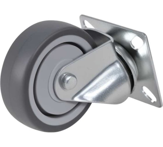 Изображение товара Поворотное колесо Brante 75 мм на площадке серая резина NF-0121 104116