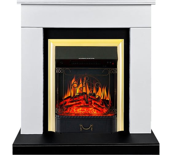 Изображение товара Каминокомплект Royal Flame Bergen std sft (белый/черный) разборный портал и очаг majestic fx brass 64952722