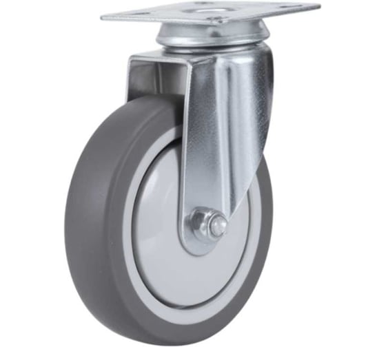 Изображение товара Поворотное колесо Brante 100 мм на площадке серая рез. NF-087 0122 10490