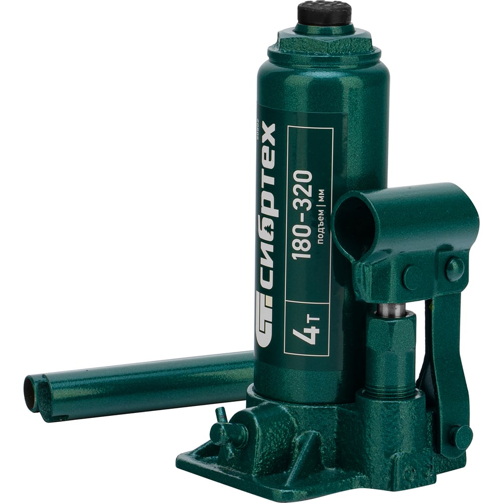 Изображение товара Домкрат гидравлический бутылочный СИБРТЕХ 4 т 180-320 мм профессиональный