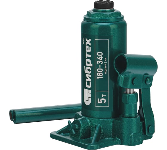Изображение товара Домкрат гидравлический бутылочный СИБРТЕХ 5 т, 180-340 мм 50803