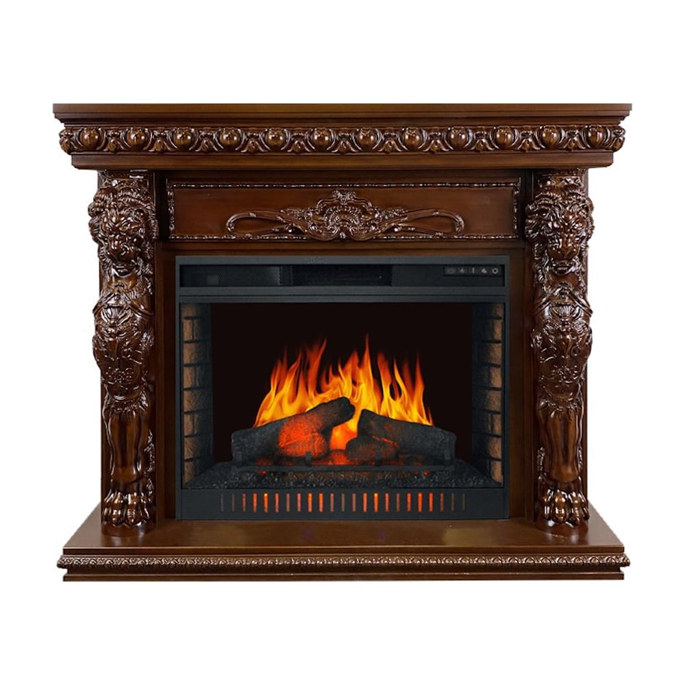Изображение товара Каминокомплект Royal Flame Wndsor темный дуб напольный с эффектом живого огня