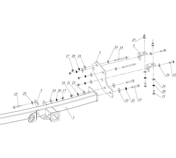 Изображение товара Фаркоп Бизон для Honda Element 2003-2011 тип шара E FA 0951-E(N)