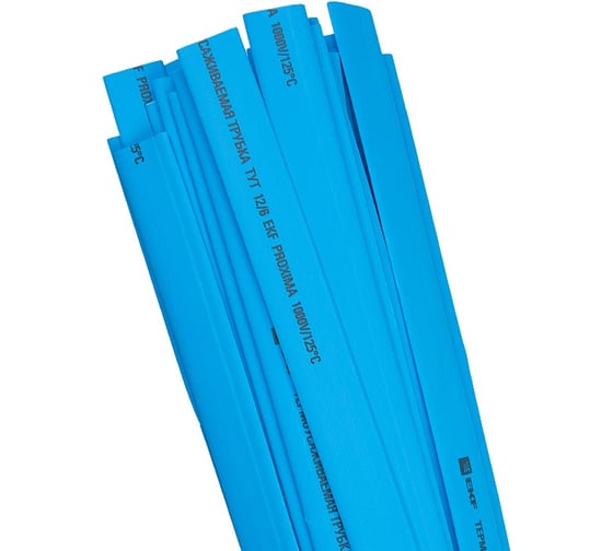 Изображение товара Термоусаживаемая трубка EKF ТУТ 16/8 синяя в отрезках по 1м 50 шт PROxima tut-16-g-1m