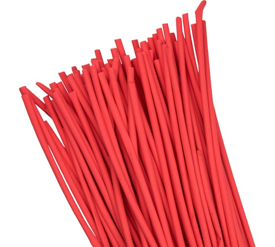 Изображение товара Термоусаживаемая трубка EKF ТУТ 6/3 красная в отрезках по 1м (50 шт.) PROxima SQtut-6-r-1m