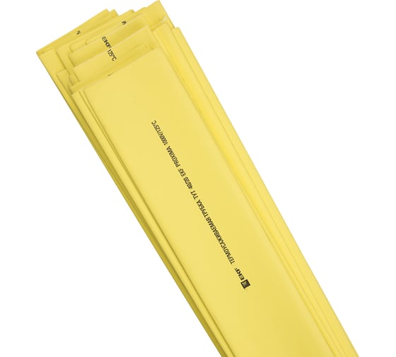 Изображение товара Термоусаживаемая трубка EKF ТУТ 20/10 PROxima желтая в отрезках по 1м 50 шт tut-20-y-1m