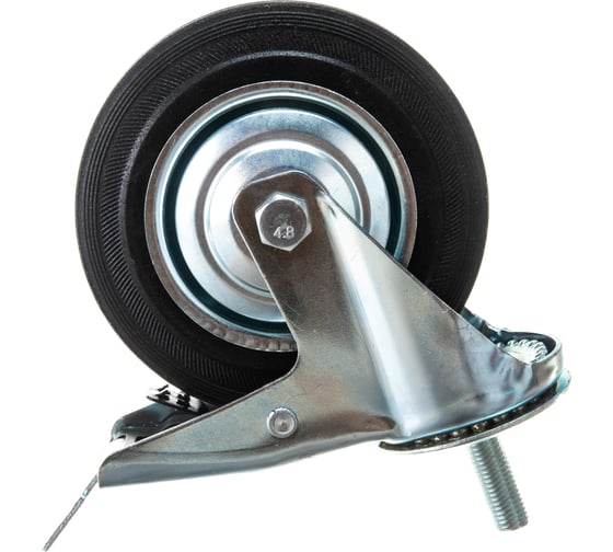 Изображение товара Колесо промышленное поворотное крепление болтом М16 с тормозом М16 SCTB63 160 мм MFK-TORG 4009160 М16