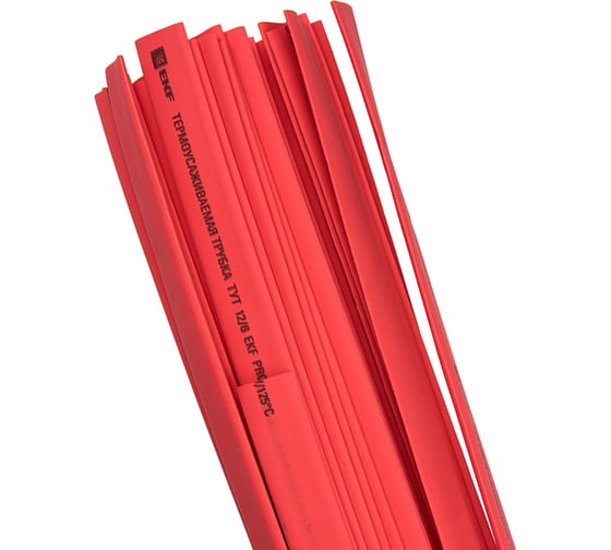 Изображение товара Термоусаживаемая трубка EKF ТУТ нг 16/8 PROxima красная в отрезках по 1м 50 шт tut-16-r-1m