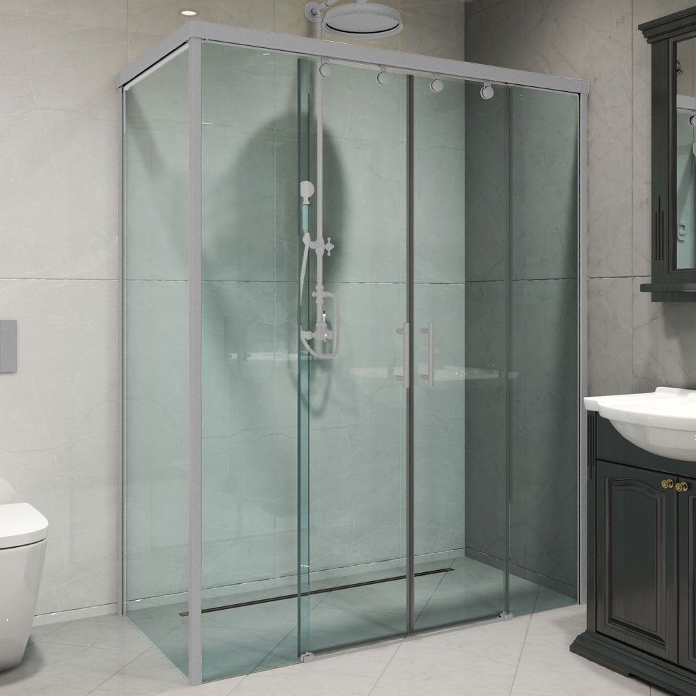 Душевой уголок GuteWetter gwmpslrc865 90x155x200 см, профиль хром матовый, стекло бесцветное закаленное 8/6 мм 4698032876678