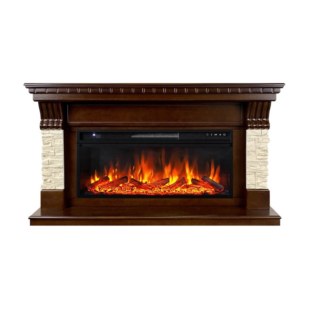 Изображение товара Каминокомплект Royal Flame Denver темный дуб портал и очаг с эффектом живого огня