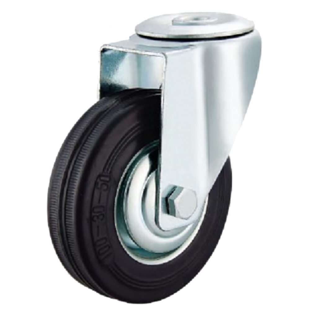 Промышленное поворотное колесо MFK-TORG боек для киянки черная резина диаметр отверстия 23 и 27 мм 280 г