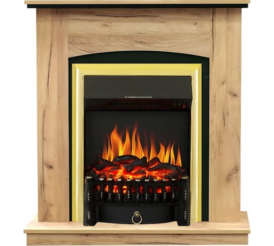 Изображение товара Каминокомплект Royal Flame Вarcelona std (дуб золотой/черный) разборный портал и очаг fobos fx brass 64950013