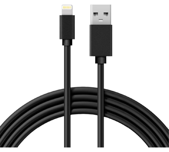 Изображение товара Кабель REXANT USB для iPhone 5/6/7 моделей шнур 1М черный 18-1122