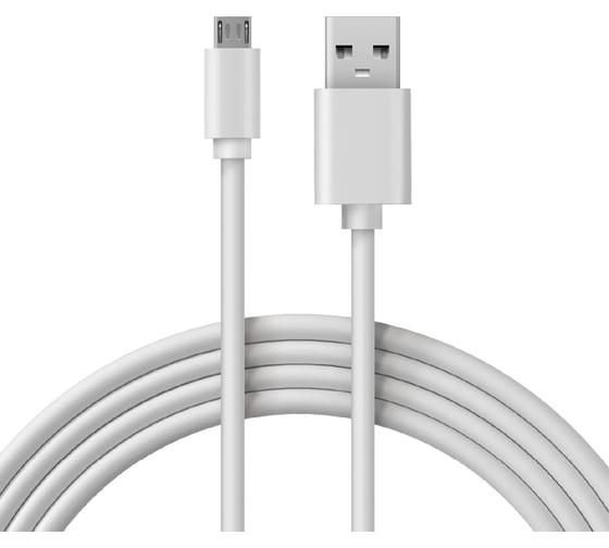 Изображение товара Кабель REXANT USB microUSB длинный штекер 1М белый 18-4269