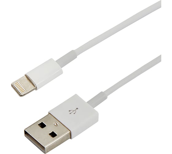 Изображение товара Кабель REXANT USB для iPhone 5/6/7 моделей original copy 1:1 белый 18-0001