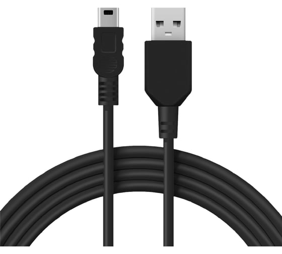 Изображение товара Кабель REXANT USB mini USB длинный штекер 1М черный 18-4402