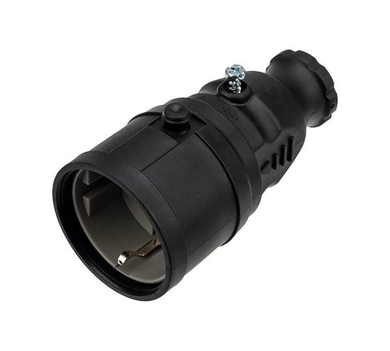 Изображение товара Переносная розетка REXANT влагозащищенная, с/з, 16 А, IP20 каучук 111-005