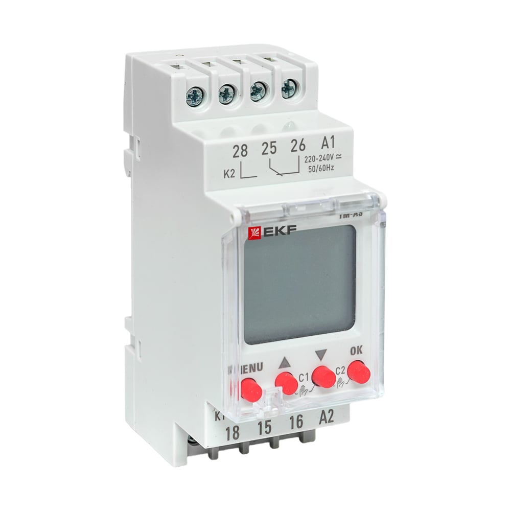 Изображение товара Электронный астрономический таймер EKF TM-АS PROxima SQ на DIN-рейку