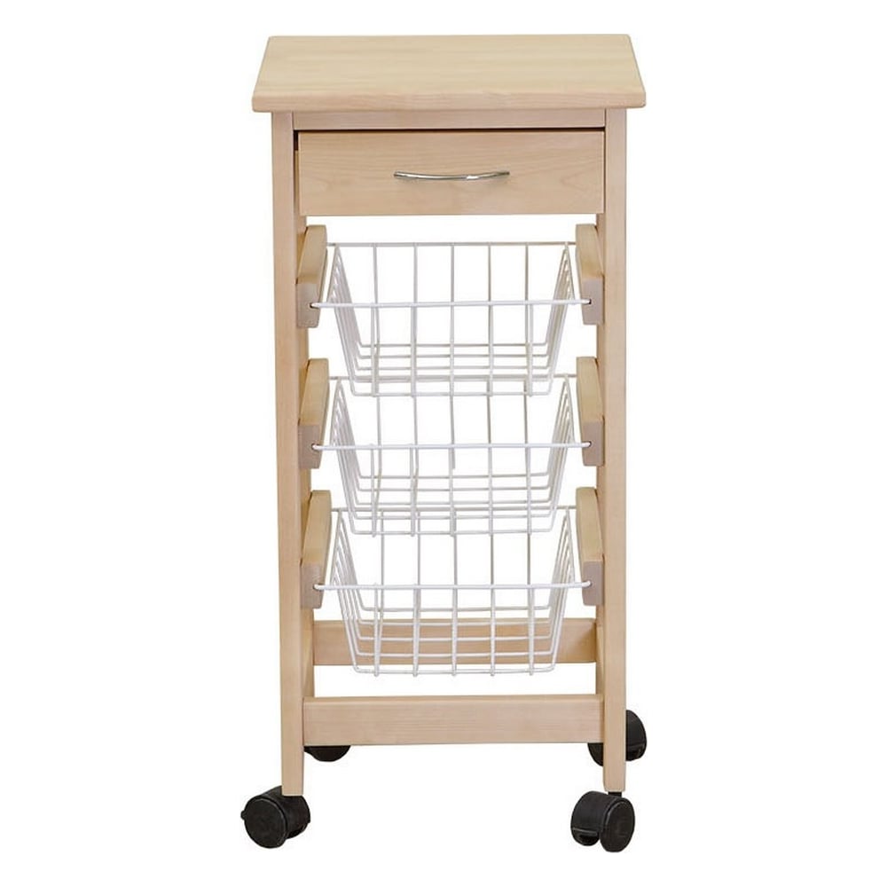 Изображение товара Тумба Мебелик с ящиком и корзинами белый лак современный дизайн