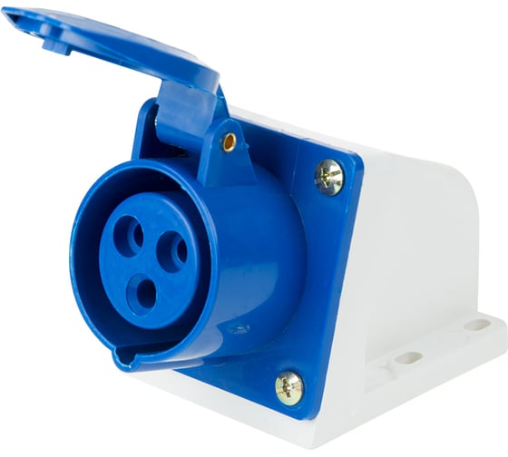 Изображение товара Розетка REXANT 113 стационарная 2Р+РЕ 16А 220В IP44 11-8909