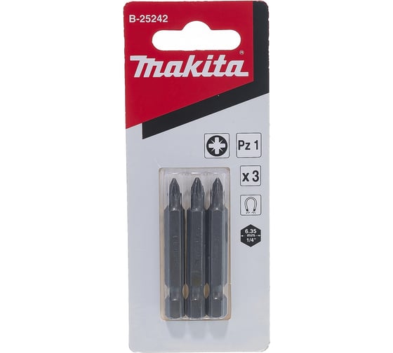 Изображение товара Набор бит (3 шт; РZ1, 50 мм) Makita B-25242