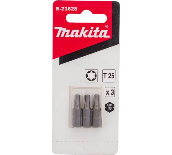 Изображение товара Набор бит (3 шт; Torx T25, 25 мм) Makita B-23628