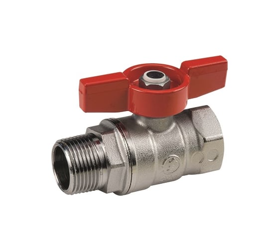 Изображение товара Шаровой кран GEKON хромированный, с вн./нар. резьбой 1 1/4", ручка-бабочка. GK 554 114