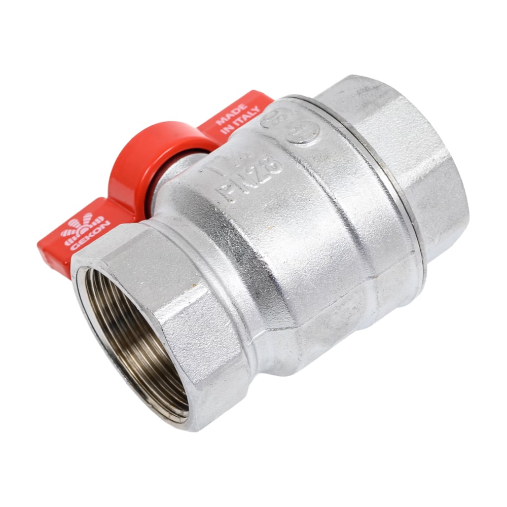 Изображение товара Шаровой кран GEKON хром 1 1/4" с ручкой-бабочкой, полнопроходной