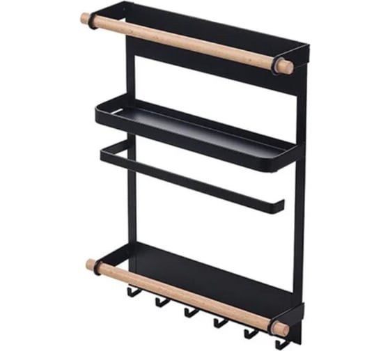 Изображение товара Полка магнитная Проф-Магнит черная, универсальный магнитный органайзер ПЛ_БЧ