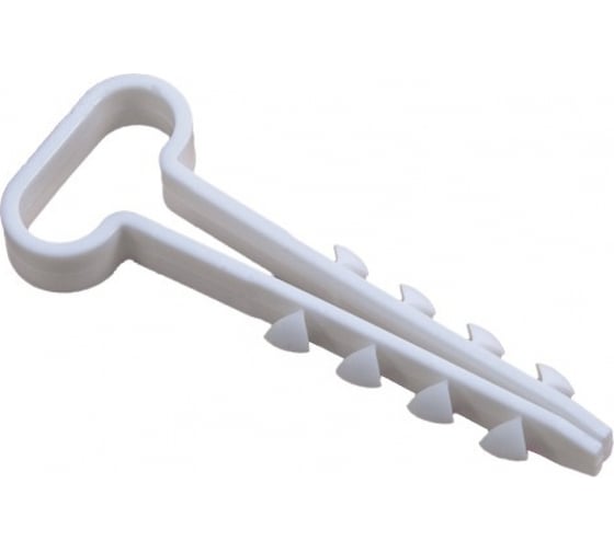 Изображение товара Дюбель-хомут Урал ПАК для плоского кабеля, белый, 5-8 мм, упаковка 50 шт. АЭ-5059008-050-р