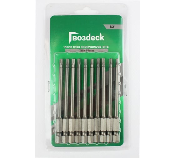 Изображение товара Бита односторонняя HR Torx 15, 85 мм, 10 шт для инструмента Джет Гвозdeck 40018500TX15HR00