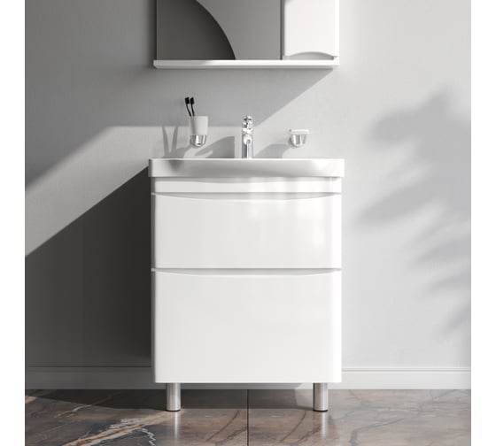 Изображение товара Напольная база под раковину AM.PM Like 65 см 2 ящика белый M80FSX0652WG