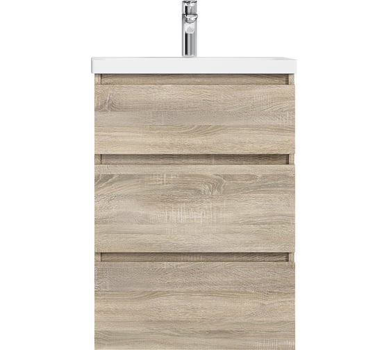 Изображение товара Напольная база под раковину AM.PM Gem S 60 см 3 ящика светлый дуб M91FSX0602OF