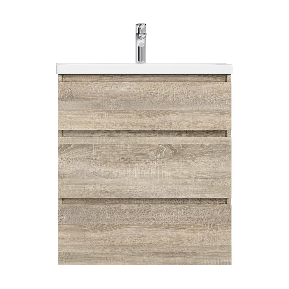 Изображение товара Напольная база под раковину AM.PM Gem S 75 см с 3 ящиками в светлом дубе