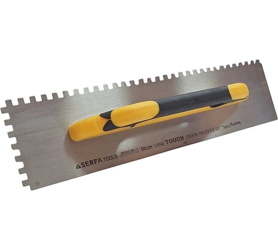 Изображение товара Зубчатая гладилка Serfa с пластмассовой закрытой ручкой, 50 см, 8x8 TOUCH 476