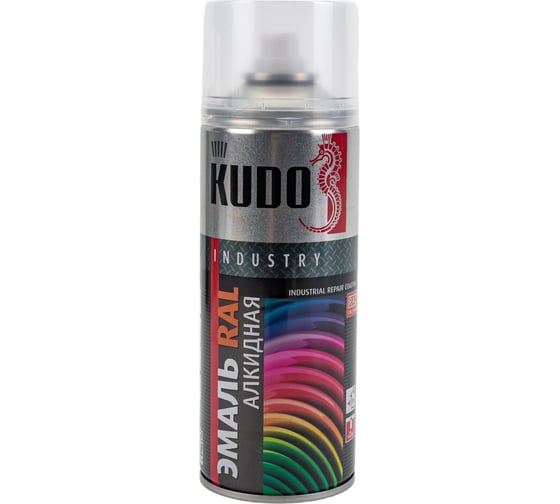 Изображение товара Эмаль универсальная высокопрочная индустриальная алкидная глянцевая KUDO RAL 3020 красный насыщенный KU-03020