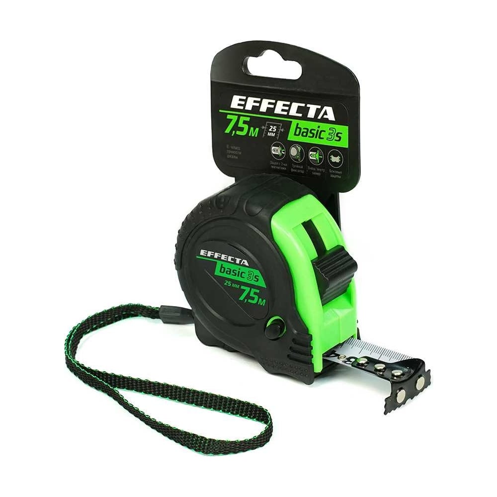 Изображение товара Рулетка с магнитом EFFECTA Basic 3S 5 м, 25 мм, 3 стопа