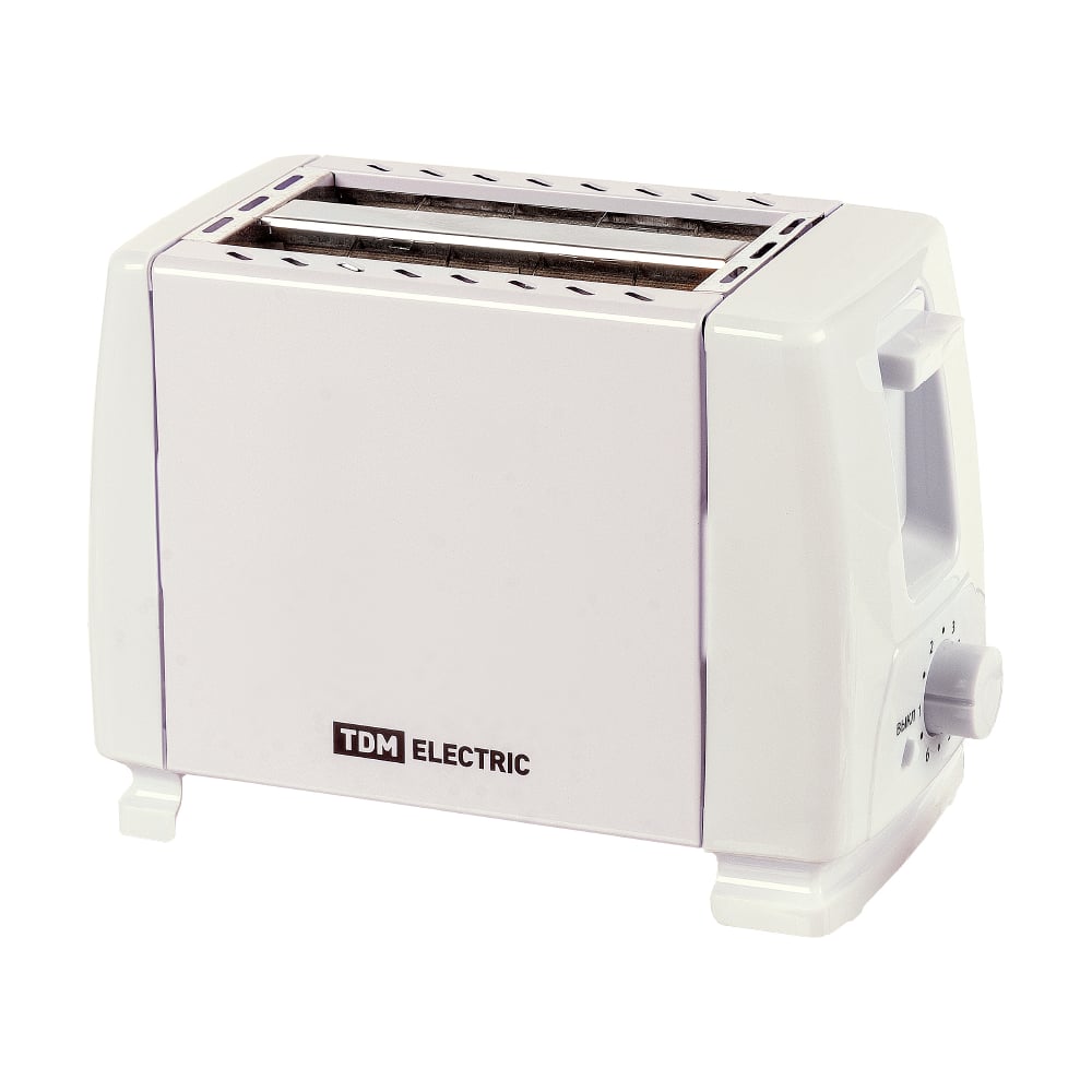 Изображение товара Тостер TDM ELECTRIC Утро 700 Вт 2 тоста нержавеющая сталь белый
