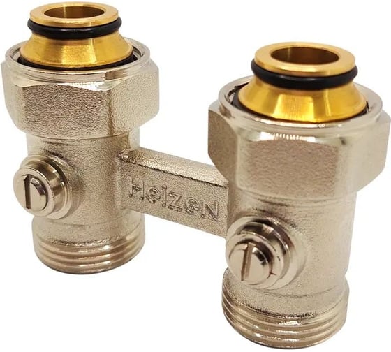 Изображение товара Прямой Н-образный клапан Heizen 3/4", для биметаллического радиатора БМ 3/4