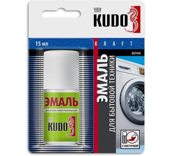 Изображение товара Эмаль для бытовой техники с кисточкой KUDO KU-7K1311 KU-7K1311-12