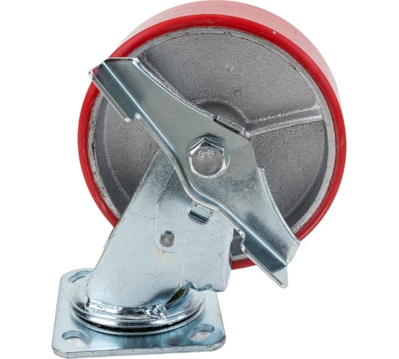 Изображение товара Колесо большегрузное полиуретановое поворотное с тормозом SCPB63 150 мм MFK-TORG 1044160