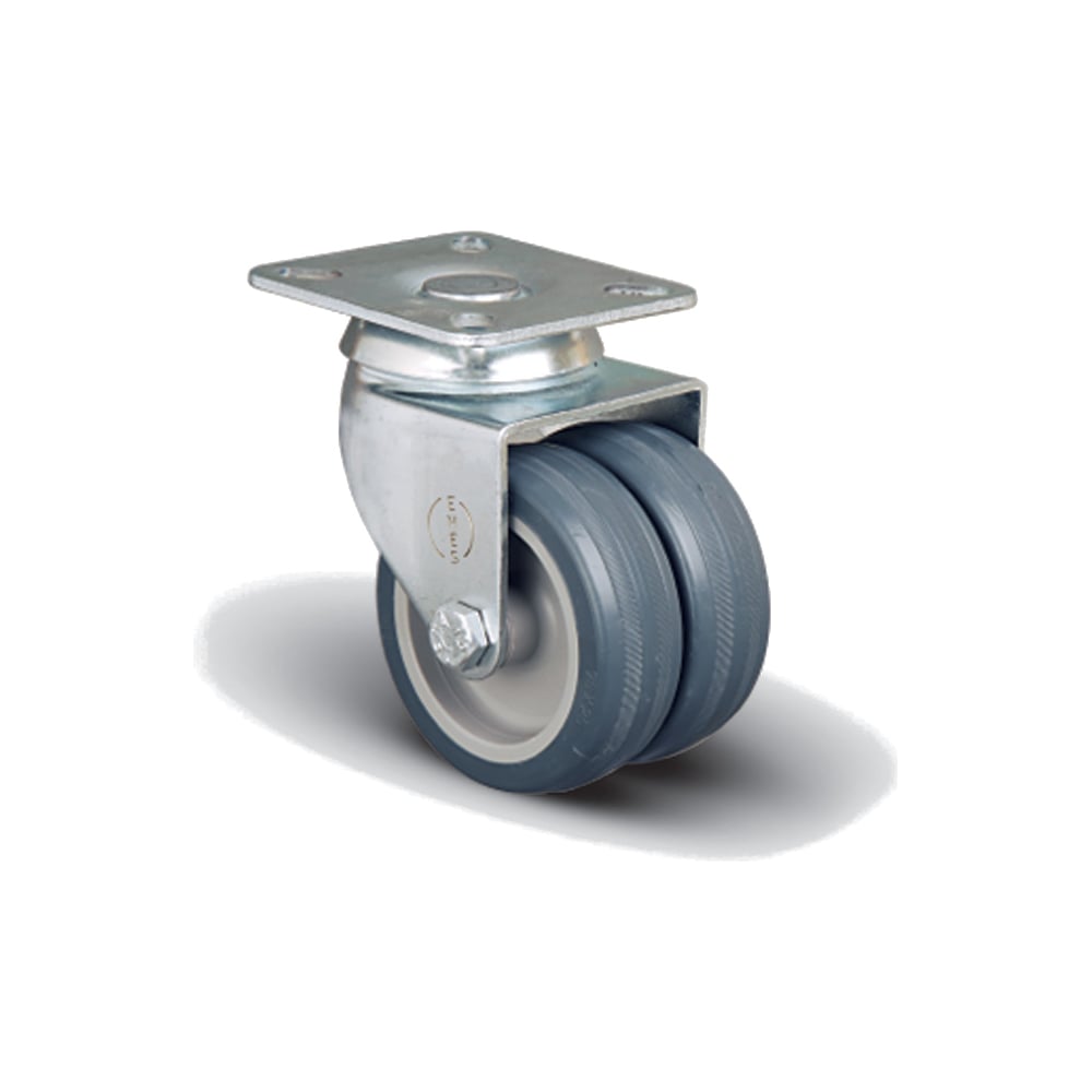 Изображение товара Колесо аппаратное сдвоенное поворотное 75 мм MFK-TORG ET01-MKT-75