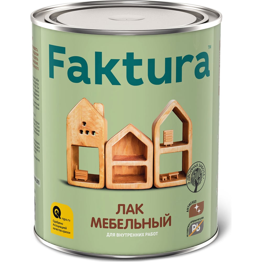 фото Износостойкий мебельный алкидный лак для дерева и металла faktura