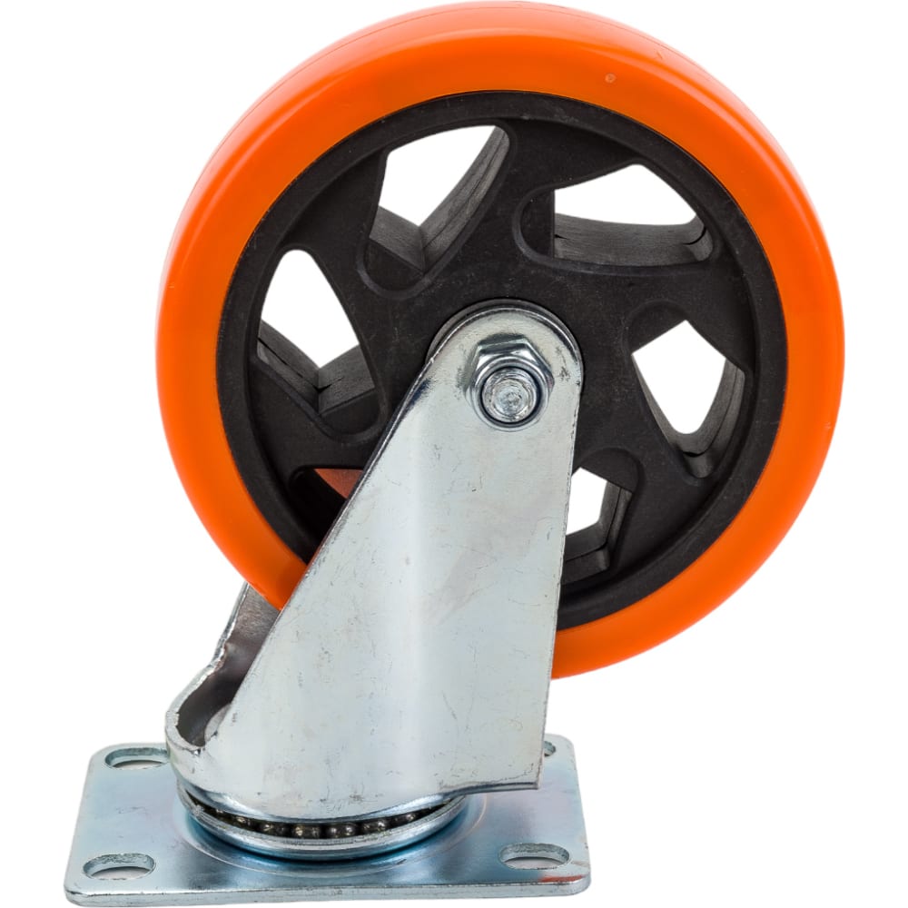 Большегрузное полиуретановое поворотное колесо MFK-TORG колесо полиуретановое palisad 3 00 8 длина оси 90мм подшипник 20мм 68976