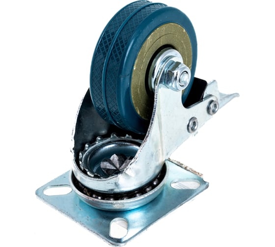 Изображение товара Колесо серая резина поворотное с тормозом SCGB M 25 50 мм MFK-TORG 3054050