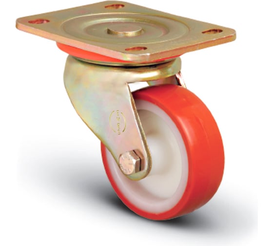 Изображение товара Колесо сверхмощное полиуретановое поворотное 100 мм MFK-TORG ED01-ZBP-100