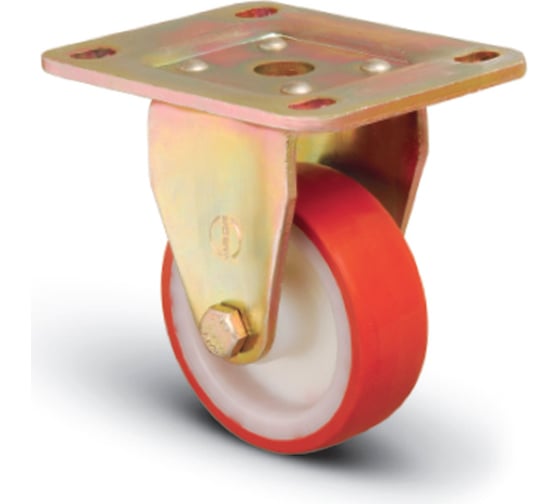 Изображение товара Колесо сверхмощное полиуретановое неповоротное 125 мм MFK-TORG ED02 ZBP 125