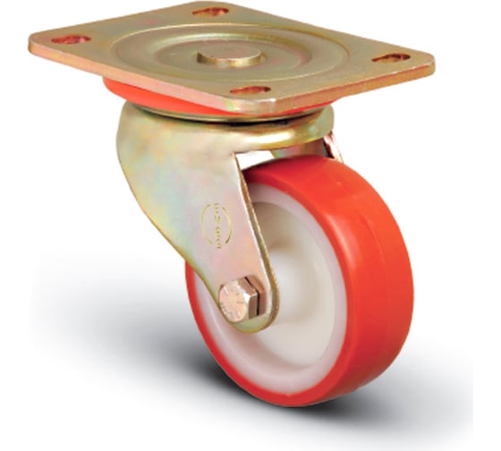 Изображение товара Колесо сверхмощное полиуретановое поворотное 125 мм MFK-TORG ED01-ZBP-125