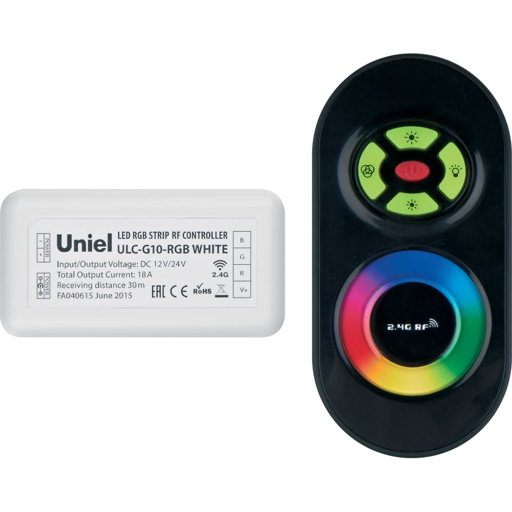 Контроллер для управления многоцветными светодиодными источниками света Uniel контроллер повторитель uniel