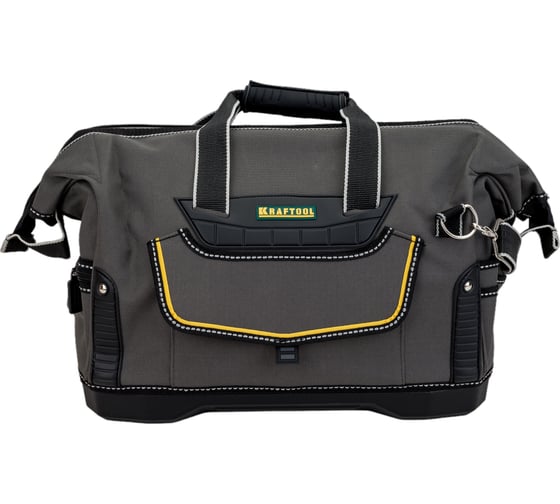 Изображение товара Инструментальная сумка Kraftool INDUSTRIE жесткое пластиковое дно, 20 карманов, длина 45см 38740-18